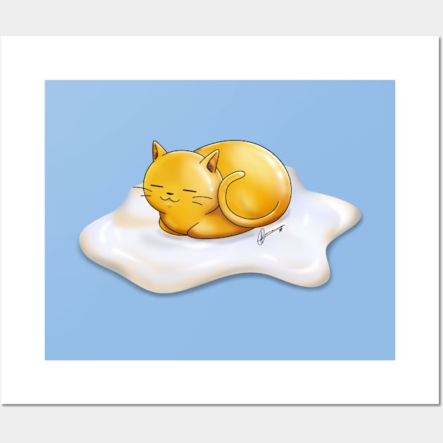 Sunny-side Up Cat Wall Art by Akiraj